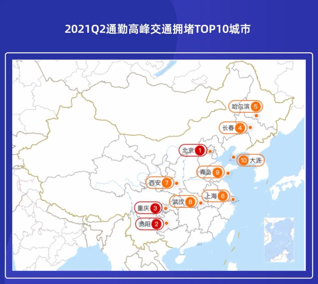 2021年第二季度最拥堵城市公布!重庆排名下降,限号起作用了吗?