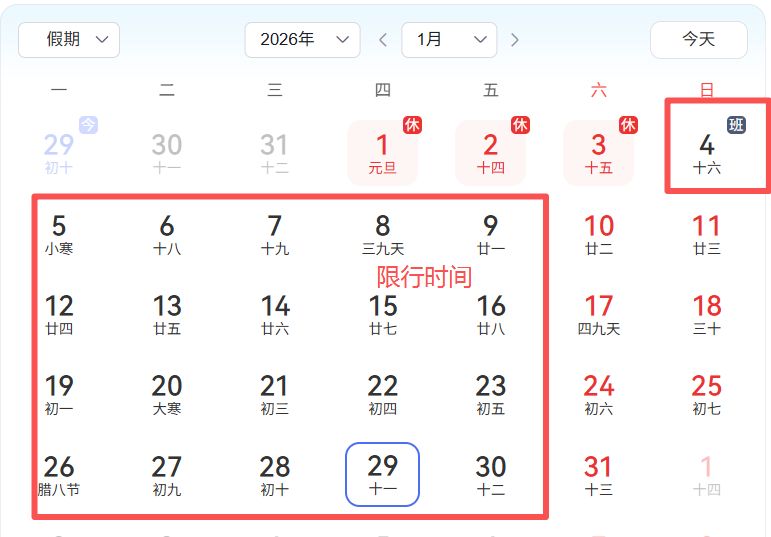 2026 年 1 月深圳外地车限行时间及区域详情