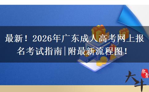 2026年广东成人高考报名指南，含入口、材料及条件